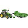 Bruder tractor John Deere 5115M cu remorca basculabila